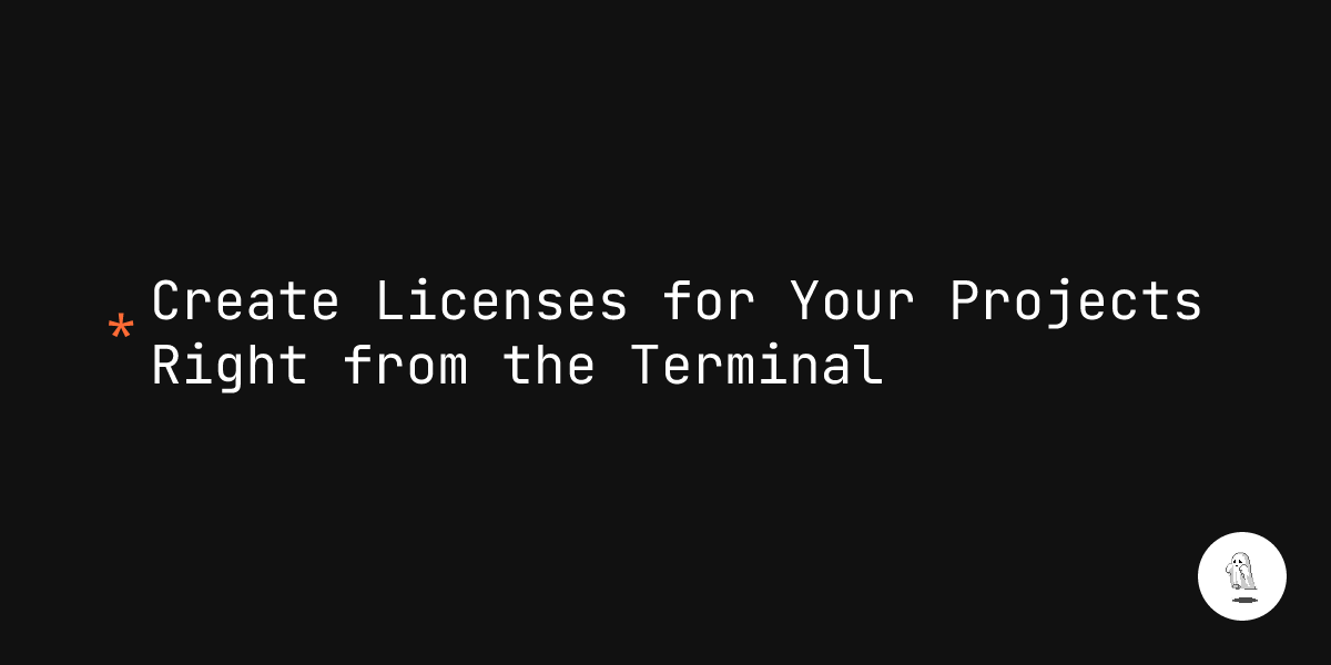 Create Licenses for Your Projects Right from the Terminal | Shoubhit Dash
